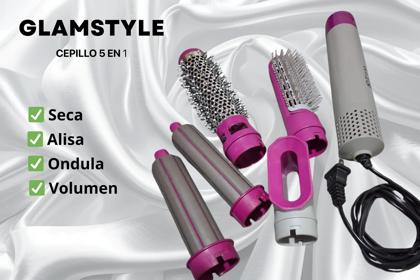 GLAMSTYLE™️ CEPILLO PREMIUN 5 EN 1
